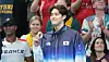 Korea's Kim Woo-min poses with his bronze medal at the 2024 Paris Olympics in Paris on Saturday. [YONHAP]
