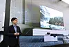 Yong Seok-woo, president and head of the visual display business at Samsung Electronics Co., speaks during a press conference to showcase the company's latest TV lineup in southern Seoul on April 7. [YONHAP]