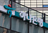 The Hana Bank logo shown at its headquarters in Jung District, central Seoul on Feb. 2, 2020