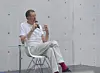 Antony Gormley speaks to the press about his art at Museum SAN in Wonju, Gangwon, on Thursday. [MUSEUM SAN]