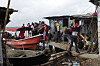 Venezuelan migrants arrive at Panama's Caribbean coastal island of in Gardi Sugdub, on Feb. 23, to board boats to Colombia after giving up hopes of reaching the United States while in southern Mexico as President Trump cracks down on migration. [AP/YONHAP]