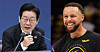 President Lee Jae Myung, left, and NBA star player Stephen Curry [JOINT PRESS CORPS/REUTERS/YONHAP]