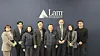 Fifth from left, Kang Kyung-sung, president of the Korea Trade-Investment Promotion Agency (Kotra), and Lam Research Korea CEO Park Joon-hong, fourth from left, and other officials take a commemorative photo at Lam Research Korea's office in Yongin, Gyeonggi, on Feb. 7. [KOTRA]