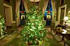 Lego portraits of President George Washington and President Donald Trump decorate the Green Room of the White House during a press preview of the Christmas decorations following the theme 'Home is Where the Heart Is,' on Dec. 1 in Washington. [AP/YONHAP]