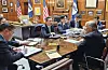 Presidential Director of National Policy Kim Yong-beom and Industry Minister Kim Jung-kwan meet with U.S. Commerce Secretary Howard Lutnick to discuss Korea-U.S. tariff negotiations at the U.S. Department of Commerce in Washington on Oct. 16. [MINISTRY OF TRADE, INDUSTRY AND ENERGY]