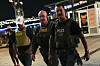 Federal law enforcement officers patrol The Wharf, Aug. 11, in Washington. [AP/YONHAP]