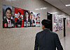 Posters of the five candidates for the main opposition People Power Party's leadership race are seen on a wall at the National Assembly in Seoul on Aug. 5, ahead of the leadership election on Aug. 22. From left are lawmakers Jang Dong-hyeok, Ahn Cheol-soo, Joo Jin-woo, Cho Kyoung-tae and former Labor Minister Kim Moon-soo. [YONHAP]