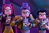 A scene from Netflix's ″KPop Demon Hunters,' where characters are seen eating ramyeon [NETFLIX]