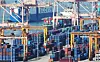 Export cargo is piled up at the Pyeongtaek Port in Gyeonggi on Oct. 1. [YONHAP]