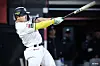KT Wiz outfielder An Hyeon-min hits a bat during a game [KT WIZ]