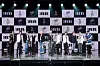 Boy band Omega X poses for photos during a showcase held at the Yes24 Live Hall in eastern Seoul for its third EP ″iykyk″ on Tuesday. [IPQ ENTERTAINMENT]