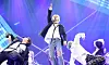 Boy band Omega X performs its new song ″Junk Food″ during a showcase held at the Yes24 Live Hall in eastern Seoul for its third EP ″iykyk″ on Tuesday. [NEWS1]