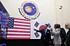 Korean President Yoon Suk Yeol, left, and U.S. Vice President Kamala Harris tour NASA's Goddard Space Flight Center on April 25, 2023, in Greenbelt, Maryland. [JOINT PRESS CORPS]