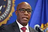 Los Angeles FBI Assistant Director in Charge, Akil Davis, delivers a statement involving the arrest of a Washington State man in connection with the Palm Springs fertility clinic bombing, at the FBI Los Angeles Field Office, in Los Angeles, on June 4, 2025. [REUTERS/YONHAP]