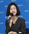 Defector Maeng Hyo-shim speaks about her experience living and escaping North Korea during a public hearing hosted by the United Nations Human Rights Office in Seoul on Wednesday. [PARK SANG-MOON]