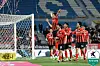 Gangwon FC celebrate after winning a K League 1 match against Daegu FC 3-0 at Chuncheon Songam Sports Town in Chuncheon, Gangwon on April 3. [YONHAP]