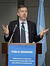 James Heenan, head of the UN Human Rights Office in Seoul, speaks at the opening of the public hearing hosted by his agency on Wednesday. [PARK SANG-MOON]