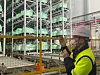 Kim Dae-wan, vice head manager of Posco Future M’s Gwangyang plant, explains the company’s smart factory technologies at the plant in South Jeolla on Thursday. [POSCO FUTURE M]