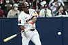 Yasiel Puig of the Kiwoom Heroes in action during Game 3 of the 2022 Korean Series against the SSG Landers at Gocheok Sky Dome in western Seoul on Nov. 4, 2022. [YONHAP]