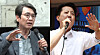 Rhyu Si-min, left, a liberal commentator and writer, and Lee Jun-seok, the presidential candidate for the minor Reform Party [SCREEN CAPTURE, NEWS1]
