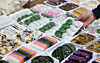 Rice cakes displayed at a stall at a traditional market in Mapo District, western Seoul, on Feb. 11, ahead of the Lunar New Year holiday [NEWS1]