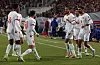The Jordanian natioanl team reacts during a 2026 World Cup qualifier against Korea at Suwon World Cup Stadium in Suwon, Gyeonggi on March 25. [YONHAP]