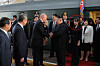 Kim Ju-ae, daughter of North Korean leader Kim Jong-un, is seen accompanying her father in Beijing on Sept. 2 in this photo provided by the Korean Central News Agency. [YONHAP]