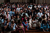 Faithful attend the first Sunday Mass following the election of Pope Leo XIV as the Catholic Church's new leader and first U.S.-born pontiff, at the Basilica of the National Shrine of the Immaculate Conception in Washington in the United States, May 11. [REUTERS]