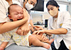 A child receives a vaccination at the Iblee Children and Adolescent Clinic in Yeongtong District, Suwon, Gyeonggi on Sept. 22, the day the national influenza vaccination program began. [YONHAP]