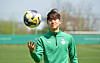Yoon Do-young poses during an interview with the JoongAng Ilbo at Deokam Football Center in Daejeon on April 8. [JOONGANG ILBO]