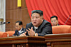 North Korean leader Kim Jong-un presides over an enlarged plenary meeting of the ruling Workers' Party of Korea that the North convened from Dec. 9 to 11 in this photo carried by the North's state-run Korean Central News Agency on Dec. 12. [KOREAN CENTRAL NEWS AGENCY]