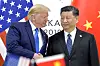 President Donald Trump shakes hands with China's President Xi Jinping during a meeting on the sidelines of the Group of 20 summit in Osaka, Japan, on June 29, 2019. [AP/YONHAP]