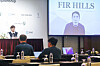 Brian Koo speaks on a screen during a press event about the Fir Hills Seri Pak Championship on Feb. 19 in 2024 in central Seoul. [NEWS1]