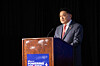 LS Electric CEO and Chairman Koo Ja-kyun speaks during the opening of the company's Texas manufacturing plant in April. [LS ELECTRIC]