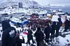 People protest against U.S. President Donald Trump's policy towards Greenland in front of U.S. consulate in Nuuk, Greenland on Jan. 17. [AP/YONHAP]