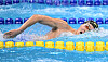 Kim Woo-min competes in the men’s 1,500-meter freestyle final at the Hangzhou Asian Games held at Hangzhou Olympic Sports Centre Aquatic Sports Arena in Hangzhou, China on Tuesday. [JOONGANG ILBO]