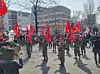 Marine Corp veterans against the impeachment of former President Yoon Suk Yeol rally in an organized rank-and-file near Anguk Station in Central Seoul, on Apr. 4. [KIM MIN-YOUNG]