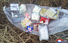 A photo of balloon apparently containing South Korean snacks and other consumer goods is released by the North's official Korean Central News Agency (KCNA) on Sunday. [YONHAP]