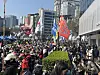 Anti-Yoon Suk Yeol protesters rally in central Seoul near Anguk Station on Apr. 4, demanding the Constitutional Court rule for the impeachment of former President Yoon. [YOON SEUNG-JIN]