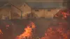 A wildfire spreads in the southeastern county of Uiseong on March, 24. [YONHAP]