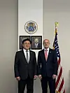 Korean Minister of Science and ICT Yoo Sang-im, left, and Brendan Carr, chairman of the Federal Communications Commission (FCC), in Washington on May 14 [MINISTRY OF SCIENCE AND ICT]