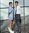 Muhammad Naufal Bin Omar poses for a photo with Glutanex ambassador actor Song Ji-hyo at an event for the cosmetics brand. [MUHAMMAD NAUFAL BIN OMAR]