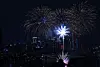 Fireworks light up city skyline with dramatic colors, demon hunters ...