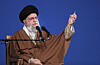 Iranian Supreme Leader Ayatollah Ali Khamenei speaks to a group of people and officials in Tehran, Iran on March 21. [AP/YONHAP]