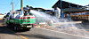 Disinfectants are sprayed in Ganghwa County, Incheon, on Jan. 31. [YONHAP]