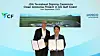 Cho Ju-ik, right, head of hydrogen business at Posco Holdings, takes a photo with Chris Bohn, chief financial officer of CF Industries after signing an agreement on Thursday. [POSCO HOLDINGS]