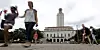 In this Sept. 27, 2012, file photo, students walk through the University of Texas at Austin campus near the school's iconic tower in Austin, Texas. [AP/YONHAP]