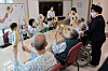 Patients play with instruments at a hospital in Eunpyeong District, northern Seoul, on April 4, 2024. [NEWS1]
