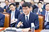 Jeong Sang-woo, secretary general of the Board of Audit and Inspection (BAI), speaks during a National Assembly session at the National Assembly building in Yeouido, western Seoul on Oct. 16. [NEWS1]