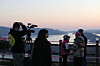 Visitors to Goheung Space Launch Observatory in Goheung, South Jeolla are seen waiting for the fourth launch of Korea's homegrown space rocket Nuri on Nov. 26. [YONHAP]
